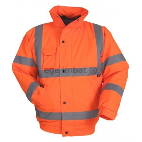 Vizwell High Visibility Orange Bomber Jacket