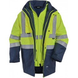 Vizwell High Visibility Yellow 5+1 Parka