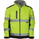 Vizwell High Visibility Contrast Softshell Yellow Jacket