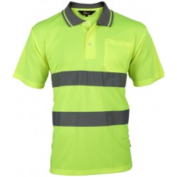 Vizwell High Visibility Yellow Polo Shirt