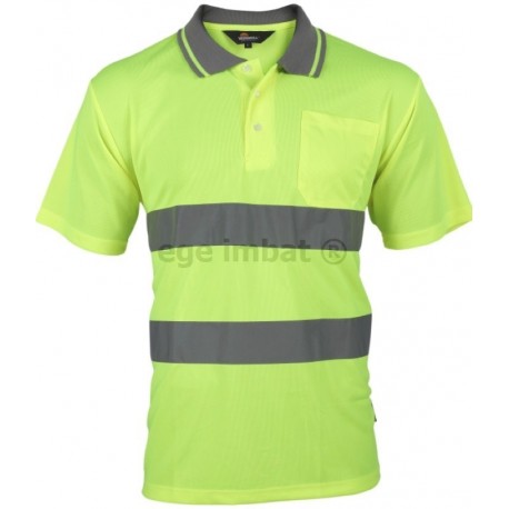 Vizwell High Visibility Yellow Polo Shirt