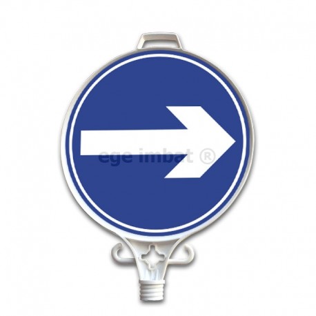 Mondatory Direction Turn Right Board