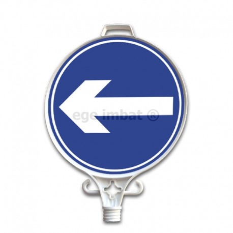 Mondatory Direction Turn Left Sign