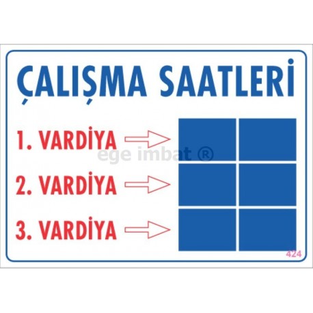 Çalışma Saatleri