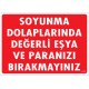 Soyunma Dolaplarında Değerli Eşyanızı Bırakmayınız