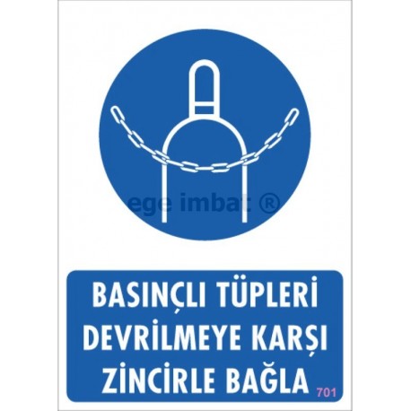 Basınçlı Tüpleri Devrilmeye Karşı Zincirle Bağla