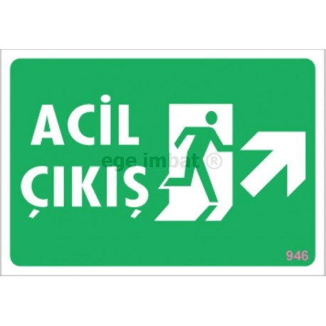 Acil Çıkış Sağ Yukarı Yön