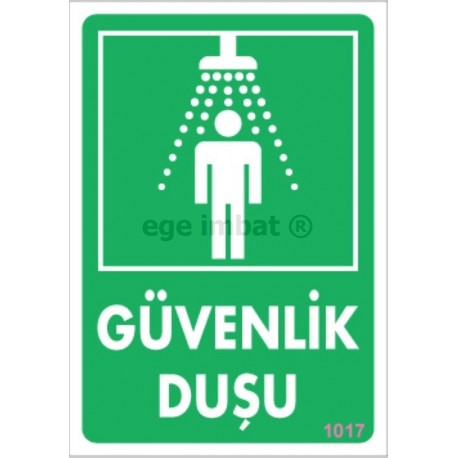 Acil Güvenlik Duşu Tabelası