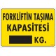 Forkliftin Taşıma Kapasitesi