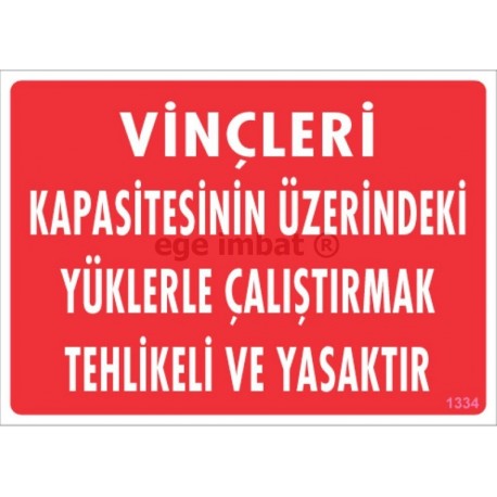 Vinçleri Kapasitesinin Üzerindeki Yüklerle Çalıştırmak Tehlikeli ve Yasaktır