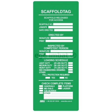 Scaffolding Tag Scaffold Released For Access